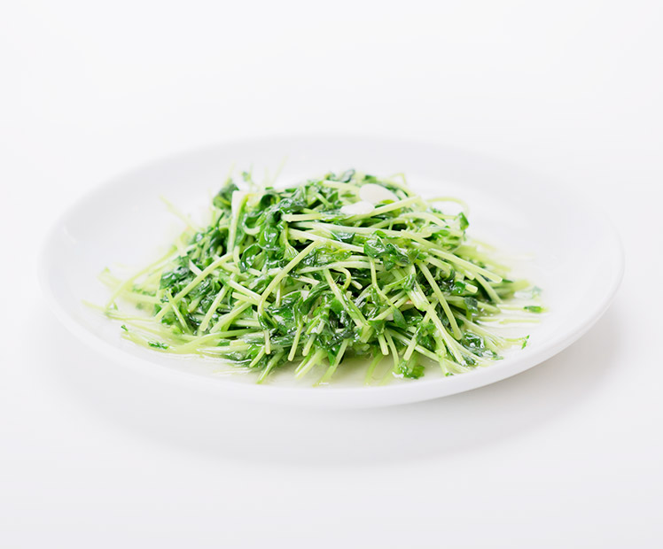 豆苗の強火炒め